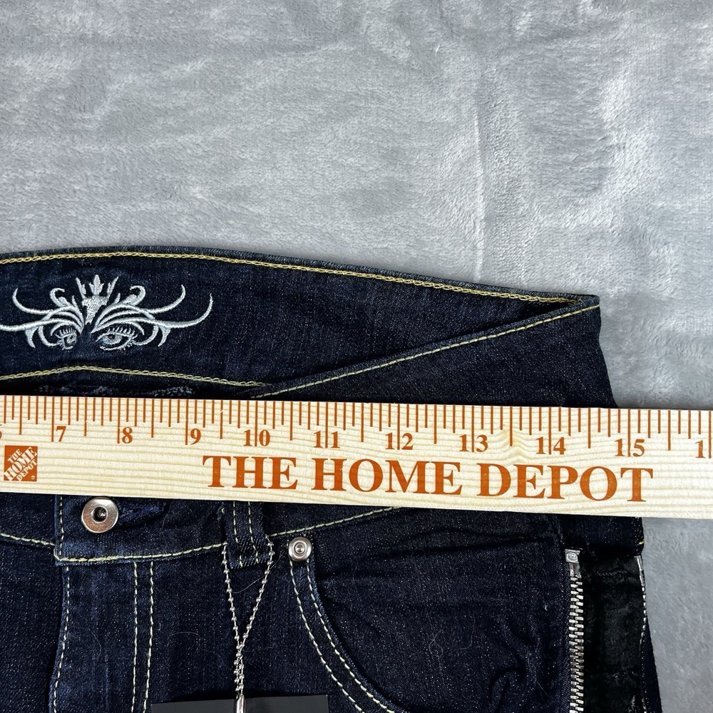 NWT Rare SVICA Jeans Womens 27 Dark Cotton Poly Stretch Skinny Side Zip NWT $280 - Picture 2 of 8
